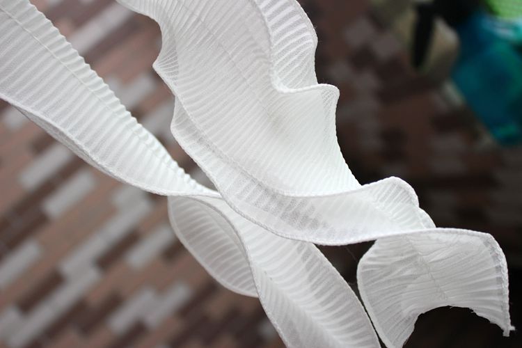 Gathered Chiffon Lace Trim Width 7 cm LT0331-Lace Fabric Shop