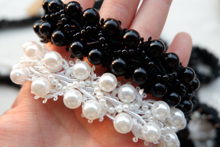 Beads Lace Trim Wedding Decoration BT0061-Lace Fabric Shop