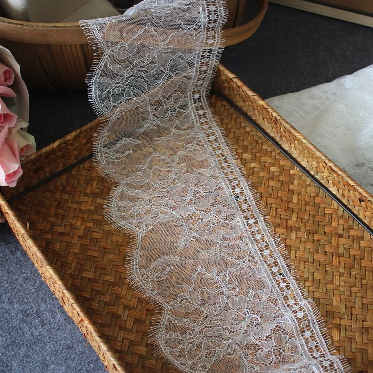 Chantilly Laces Trim Material Width 9-14 cm LT0354-Lace Fabric Shop