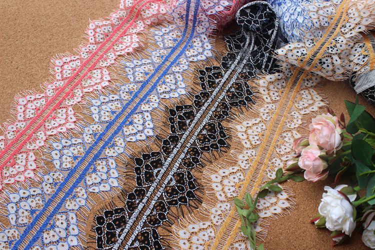Double Color Lace Trim Width 10 cm CL0041-Lace Fabric Shop