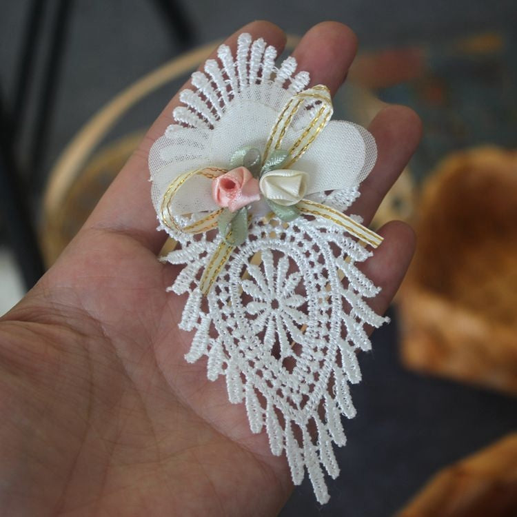 Rose Beaded Trim Single Floral BT0058-Lace Fabric Shop