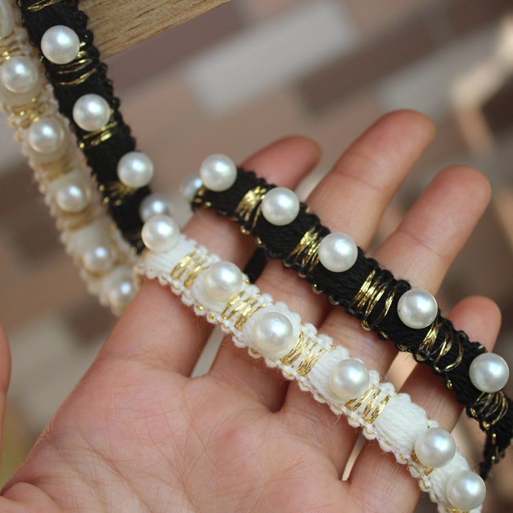 Neckline Beaded Lace Trims Fabric Material BT0092-Lace Fabric Shop