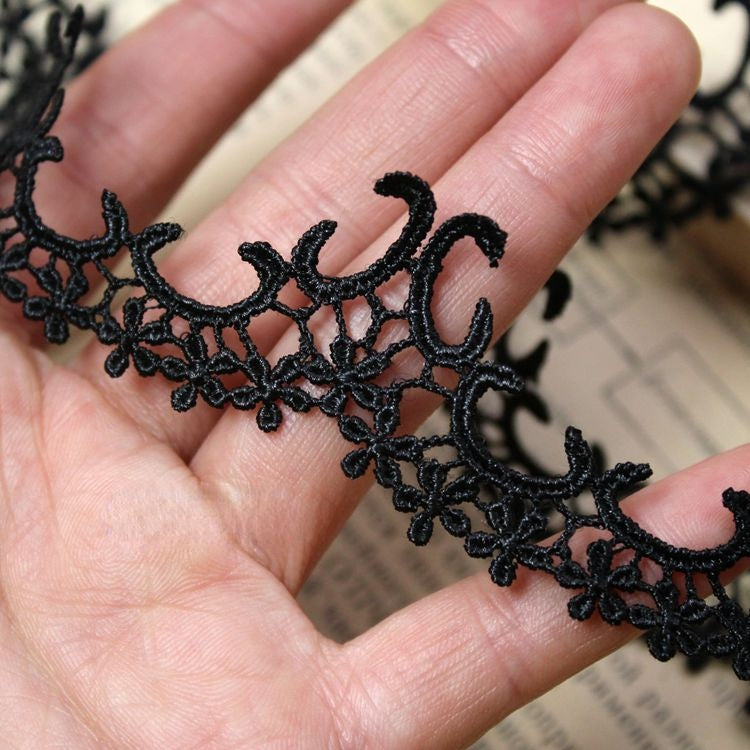 Narrow Polyester Lace Trim Fabrics LT0192-Lace Fabric Shop