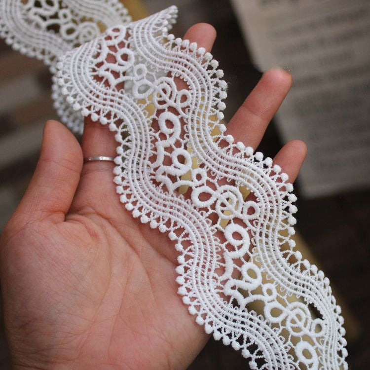 Geometric Black Lace Trim Width 6 cm LT0343-Lace Fabric Shop