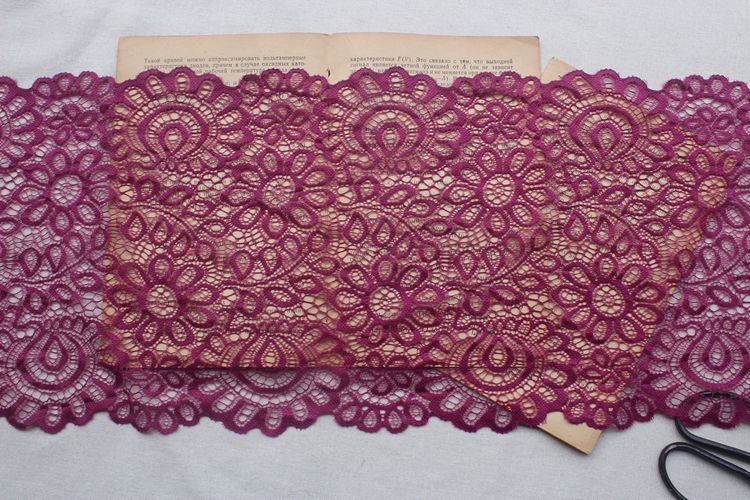 Stretch Color Lace Trim Width 21 cm CL0023-Lace Fabric Shop
