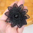 6#Black 6.3cm 1 Flower