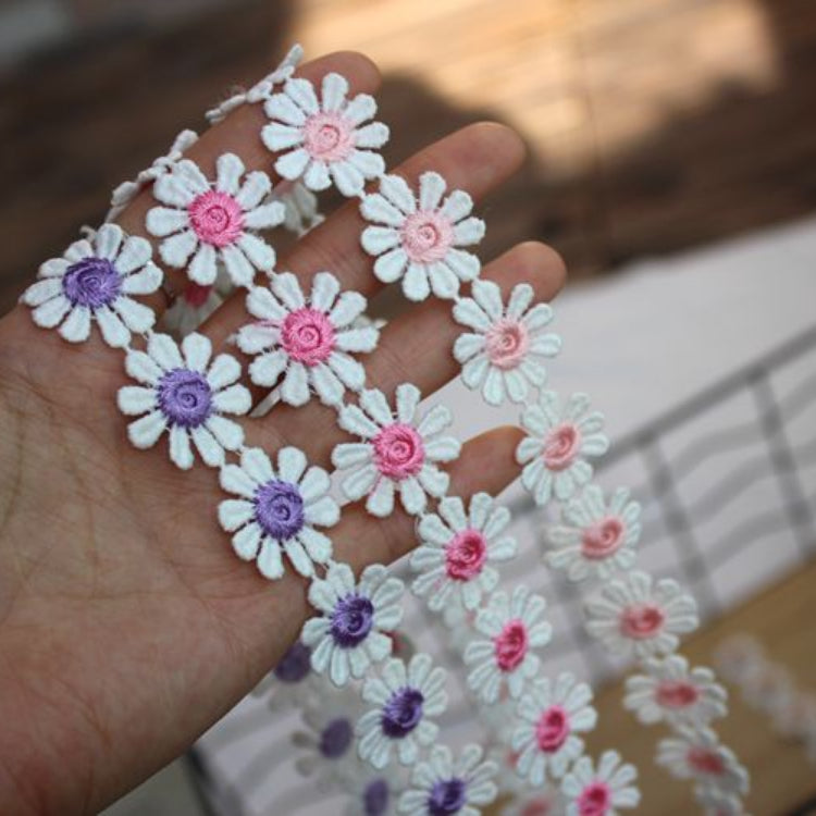 Color Floral Lace Trim Width 2.5 cm CL0028-Lace Fabric Shop