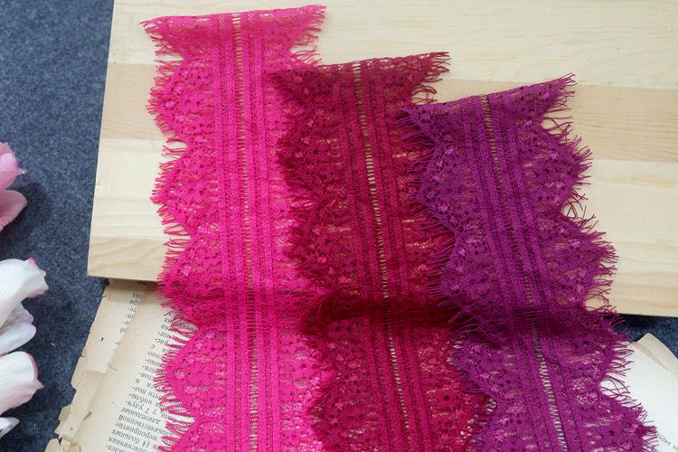 Eyelash Color Lace Trim Width 10 cm CL0008-Lace Fabric Shop