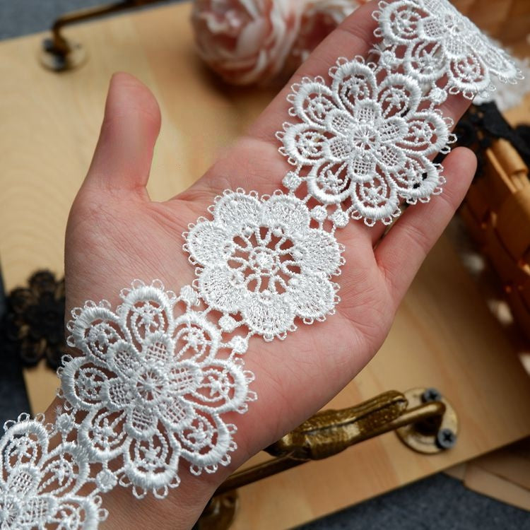 3D Floral Lace Trims Width 4-7 cm LT0136-Lace Fabric Shop