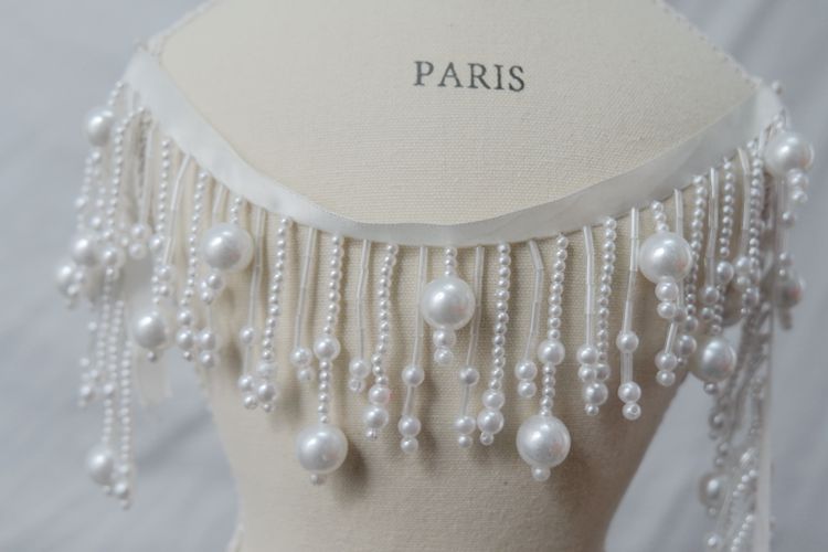 Tassel Beaded Ribbon Trim Decoration BT0072-Lace Fabric Shop