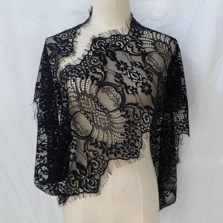 Eyelash Lace Trim Width 17-36 cm LT0058-Lace Fabric Shop