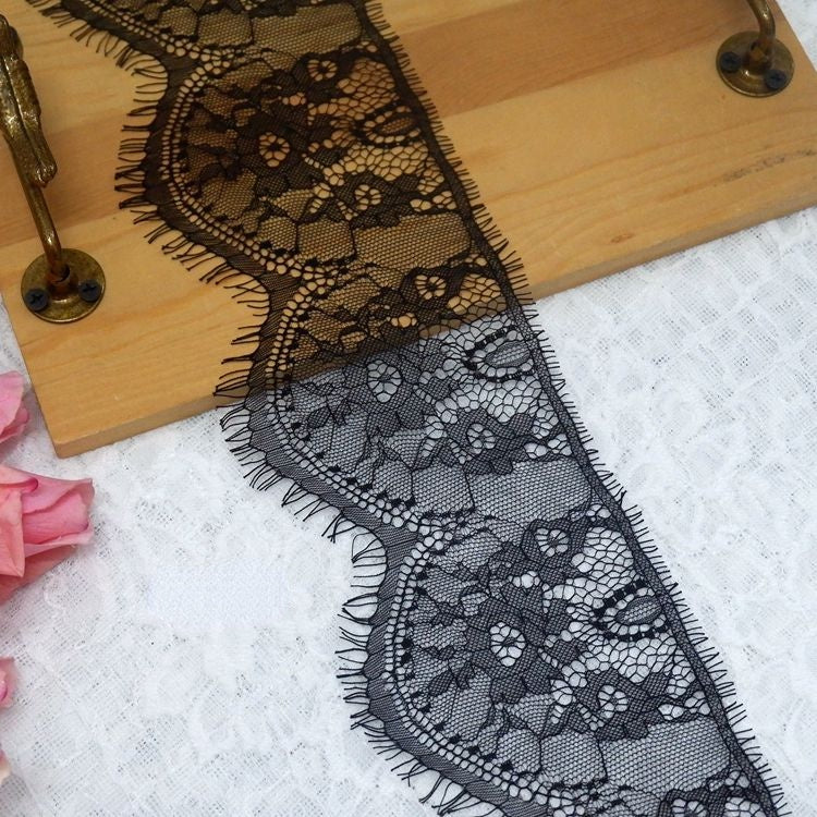 Eyelash Lace Trim Width 8-12 cm LT0059-Lace Fabric Shop