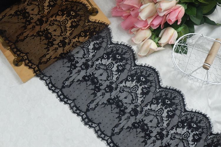 Chantilly Lace Trim Width 25-27 cm LT0068-Lace Fabric Shop