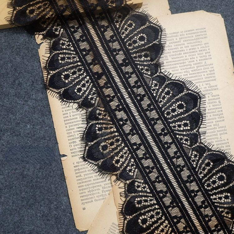 Gloss French Lace Trim Width 7-19 cm LT0023-Lace Fabric Shop