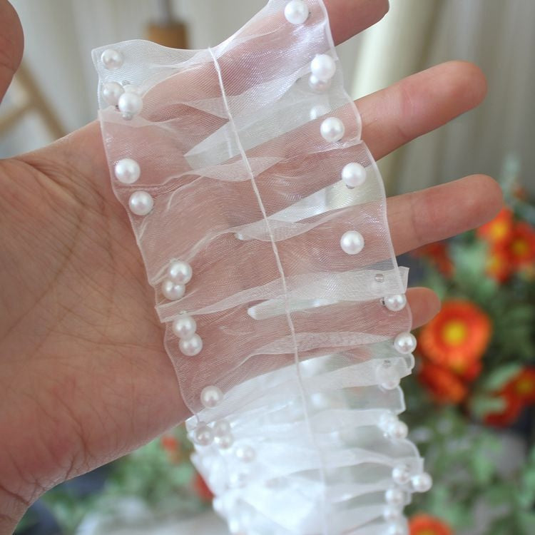 Colorful Mesh Tulle Beaded Lace Trim BT0119-Lace Fabric Shop