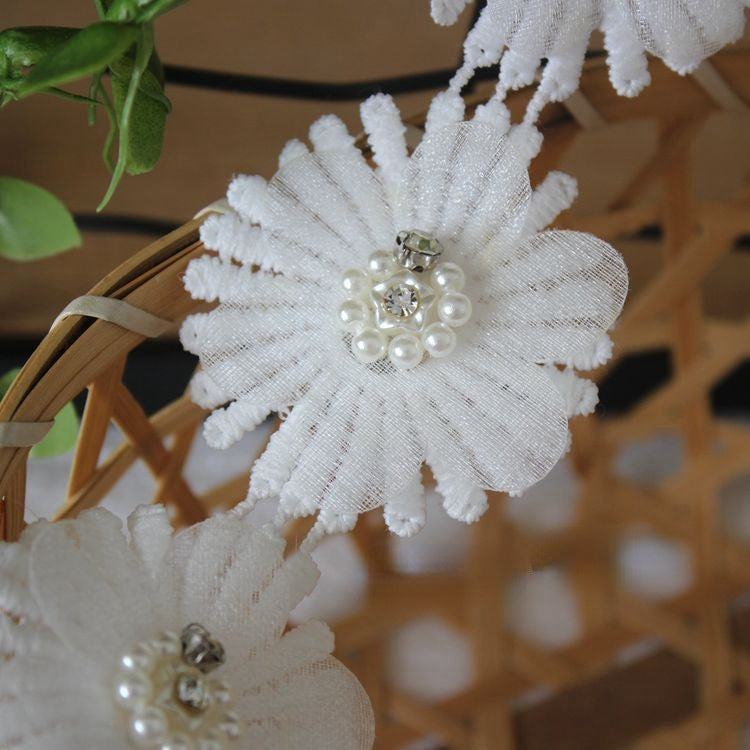 3D Beaded Floral Lace Trimming BT0053-Lace Fabric Shop