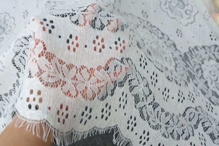 Cotton Eyelet Fabric Width 150 cm EF0001-Lace Fabric Shop