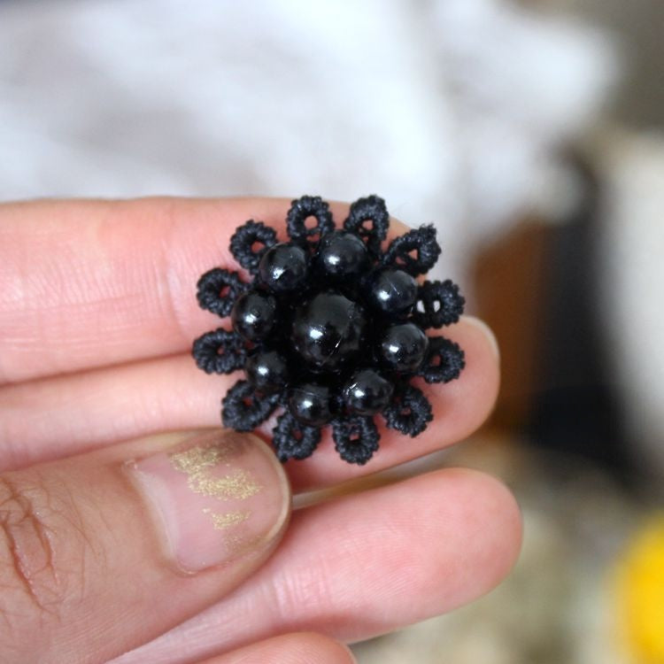 Lace Bead Trimming Single Floral BT0030-Lace Fabric Shop