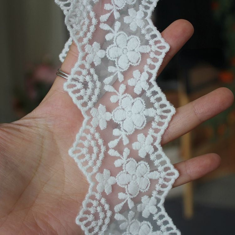 Embroidery Flower Lace Trim Width 6 cm LT0372-Lace Fabric Shop