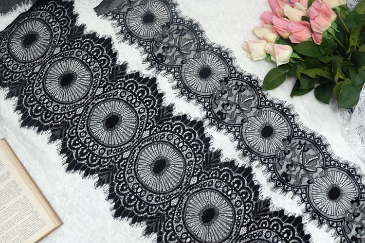 Eye Lace Trim Fabric Width 17-28 cm LT0208-Lace Fabric Shop