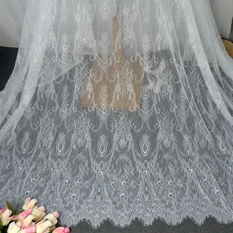 Eyelash Chantilly Lace Width 150 cm CHL0041-Lace Fabric Shop