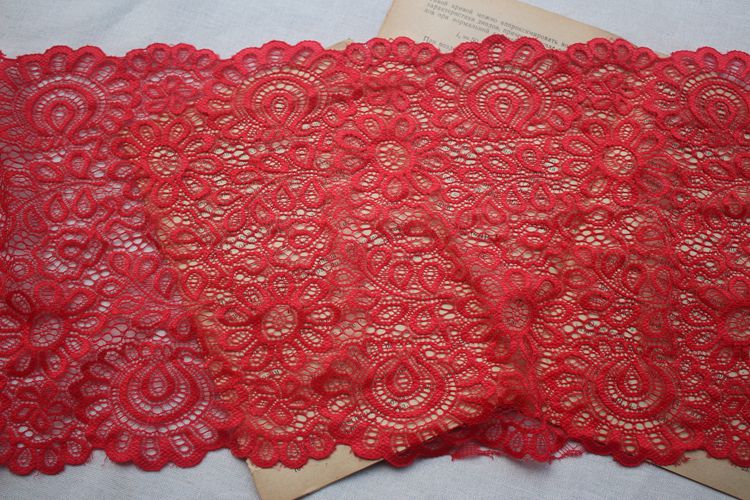 Stretch Color Lace Trim Width 21 cm CL0023-Lace Fabric Shop