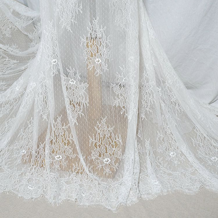 Thin Chantilly Lace Width 120cm CHL0003-Lace Fabric Shop