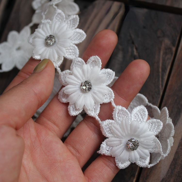 Beaded Floral Lace Trims Dress Material BT0086-Lace Fabric Shop