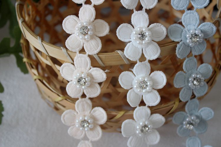 Beaded Color Lace Floral Trimming BT0020-Lace Fabric Shop