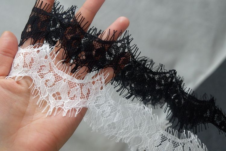 Narrow Wave Lace Trim Width 3-5 cm LT0274-Lace Fabric Shop