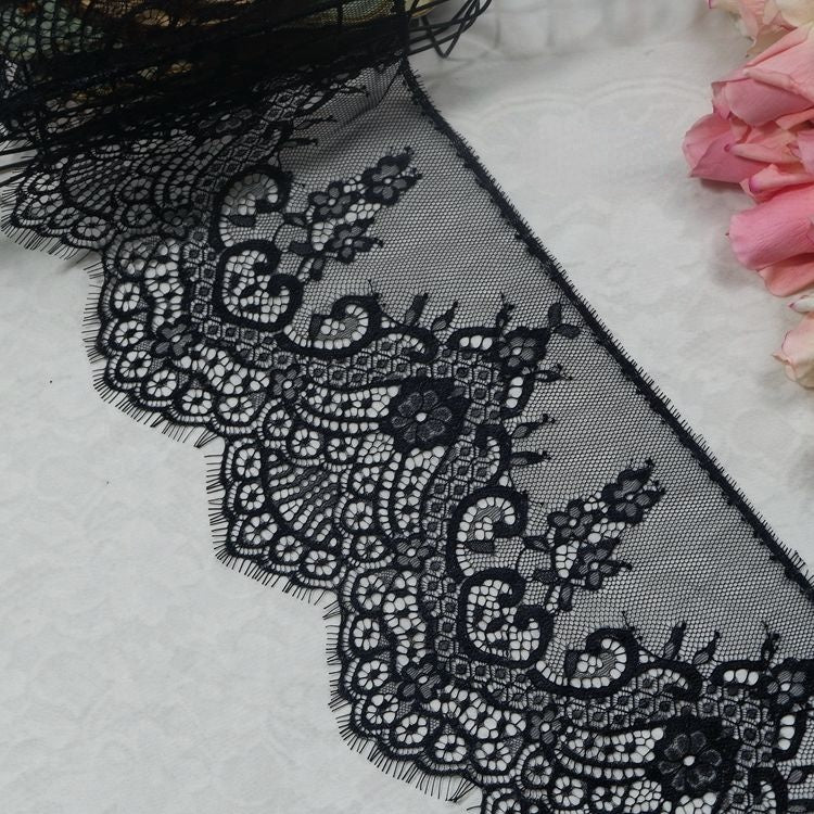 Eyelash Lace Trim Width 20-22 cm LT0056-Lace Fabric Shop
