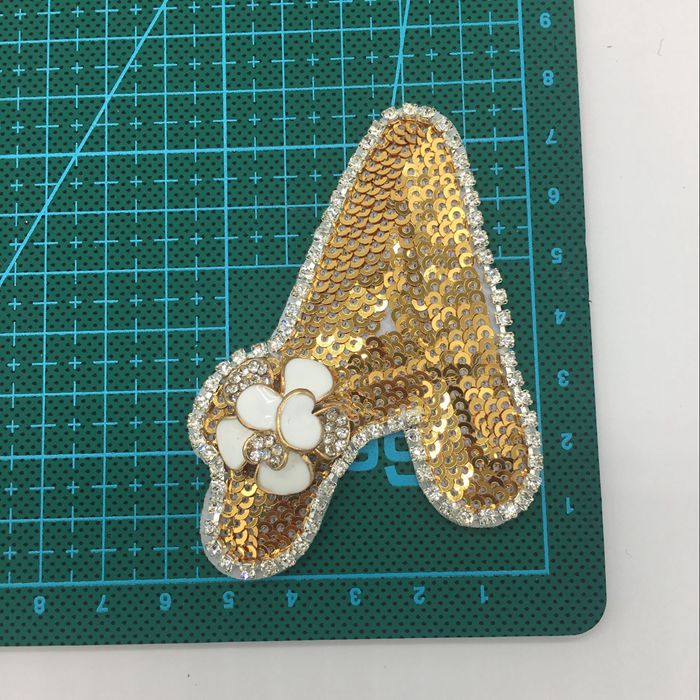 Sequins Letters Cloth Sticker Accessories BA0049