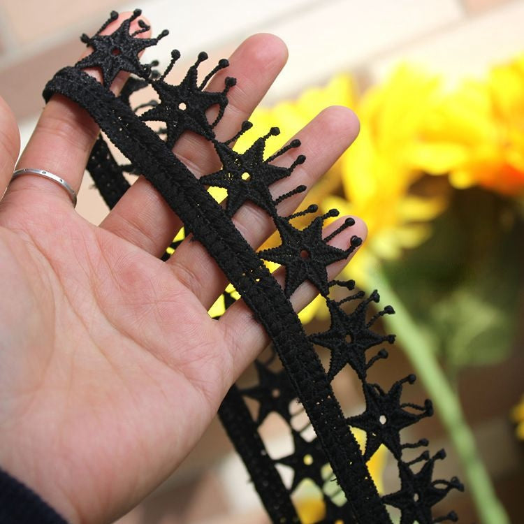 Tassel Hollow Star Lace Trim Width 4 cm LT0340-Lace Fabric Shop