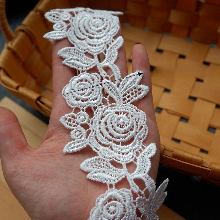 Floral Guipure Lace Trim Decoration LT0165-Lace Fabric Shop