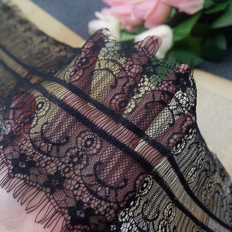 Chantilly Lace Trim Width 7-15 cm LT0041-Lace Fabric Shop