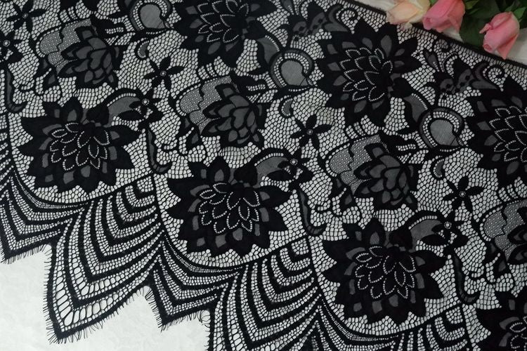 Floral Guipure Lace Width 58 cm GL0038-Lace Fabric Shop