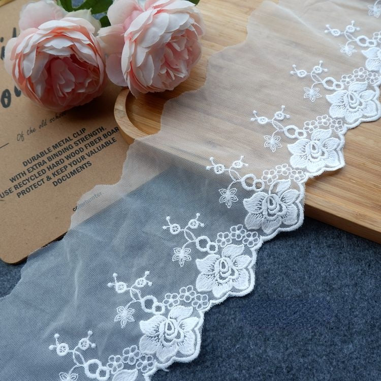 Cuff Material Tulle Trim Width 9-12 cm TF0080-Lace Fabric Shop