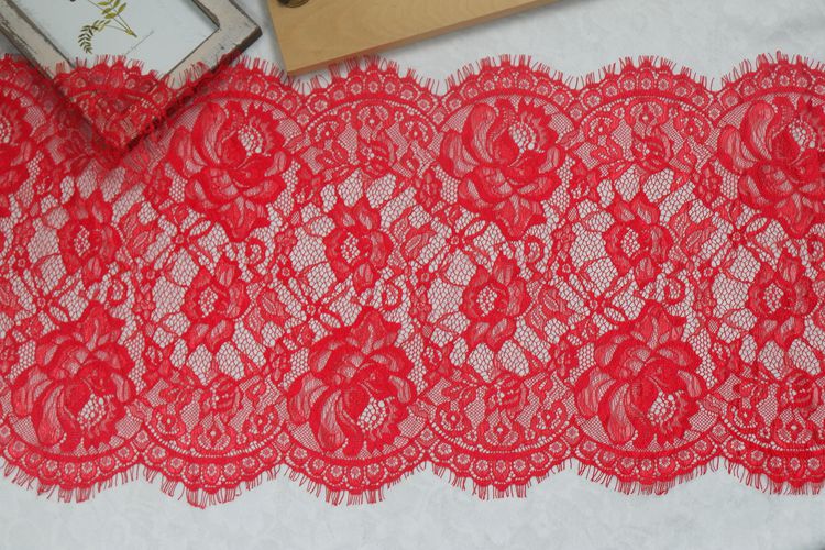 Shiny Lace Trim Fabric Width 30-32 cm CL0070-Lace Fabric Shop