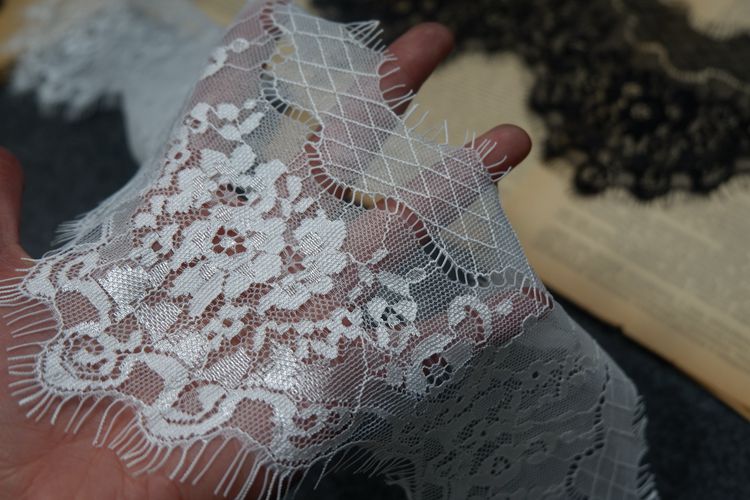 Chantilly Lace Trim Width 12-14 cm LT0081-Lace Fabric Shop