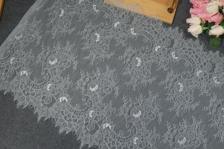 Thin Chantilly Color Lace Width 65 cm CL0015-Lace Fabric Shop