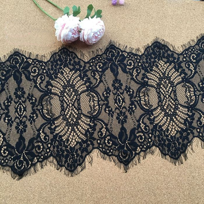 Chantilly Lace Trim Width 22-33cm LT0019-Lace Fabric Shop