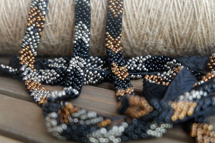 Handmade Beaded Trim Dress Decoration BT0074-Lace Fabric Shop