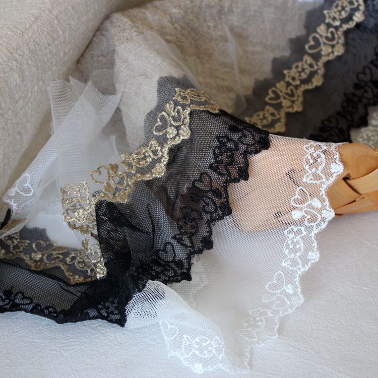 Embroidery Gold Candy Lace Trim Width 7 cm CL0074-Lace Fabric Shop