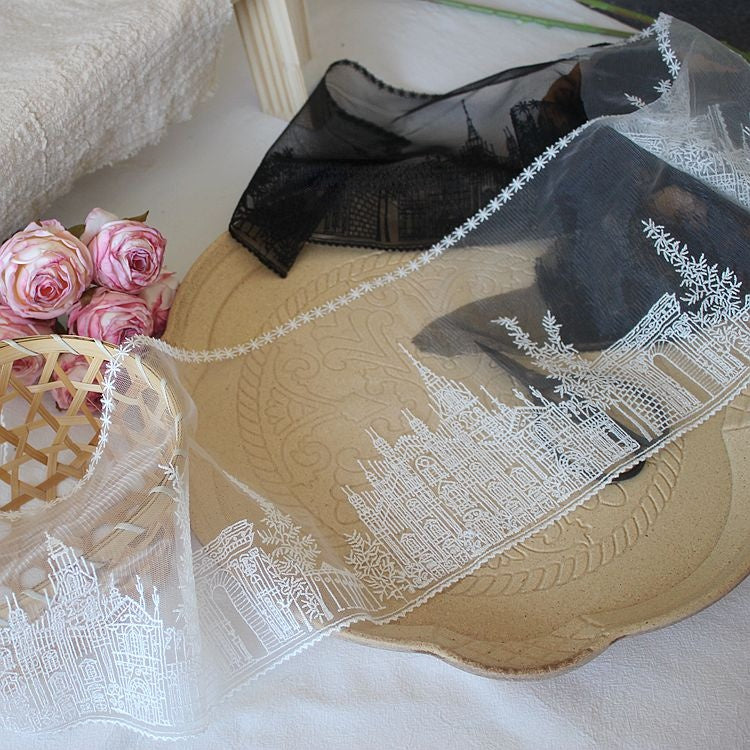 Embroidery Lolita Tulle Lace Trim Width 18 cm TF0118-Lace Fabric Shop