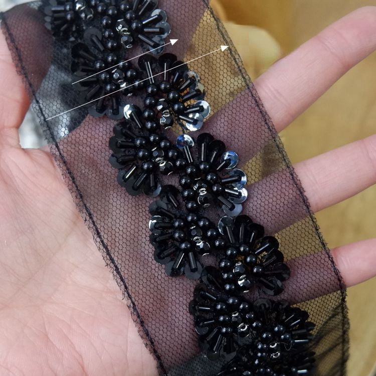 Ribbon Beading Lace Trim Fabrics BT0024-Lace Fabric Shop