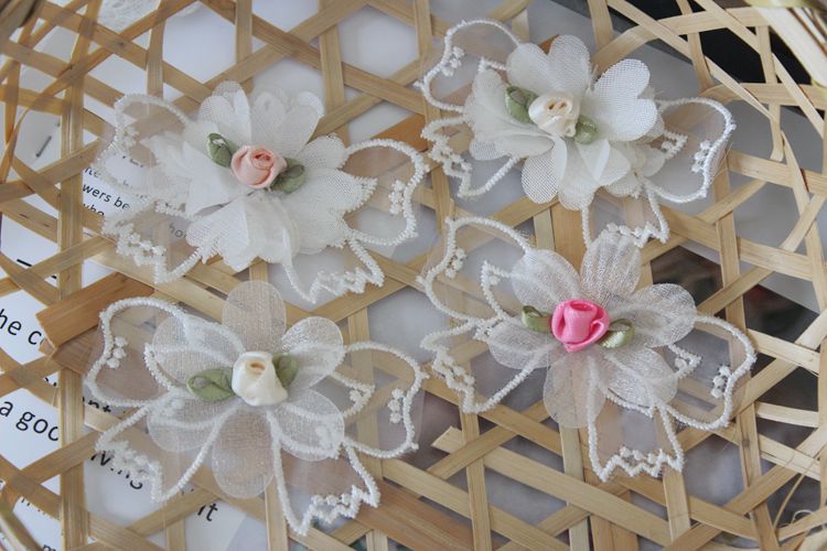 3D Lace Beaded Trims Single Floral BT0013-Lace Fabric Shop