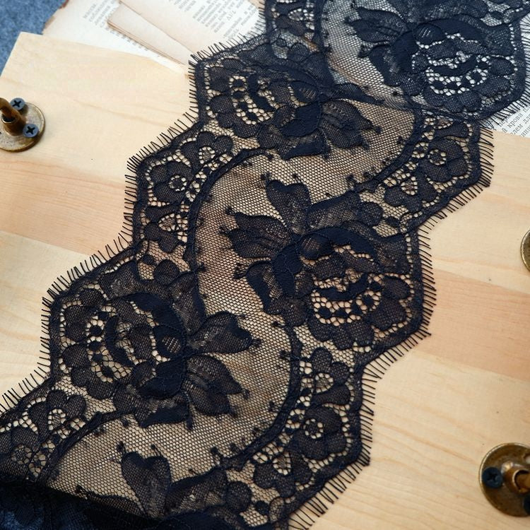 Rose Lace Trim Fabric Width 15-23 cm LT0234-Lace Fabric Shop