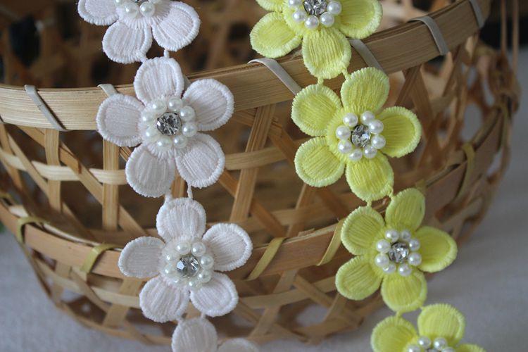 Beaded Color Lace Floral Trimming BT0020-Lace Fabric Shop