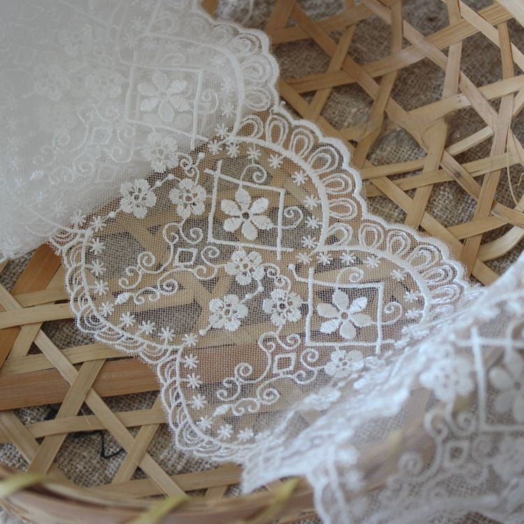 Embroidery Mesh Lace Trim Width 8 cm LT0368-Lace Fabric Shop