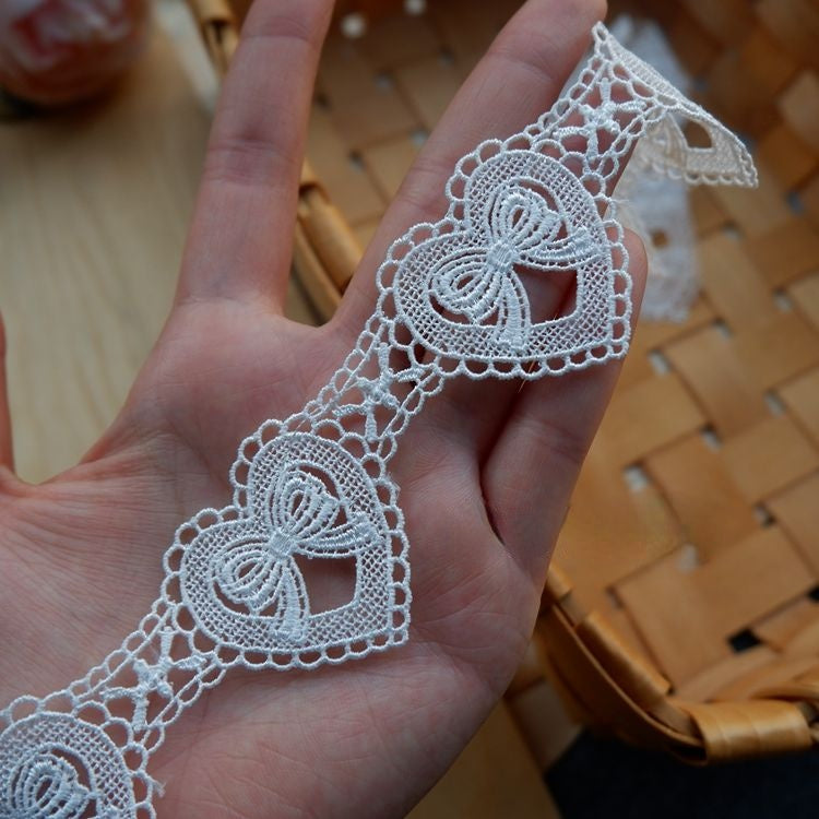 3D Leaf White Black Clothes Lace Trim LT0229-Lace Fabric Shop